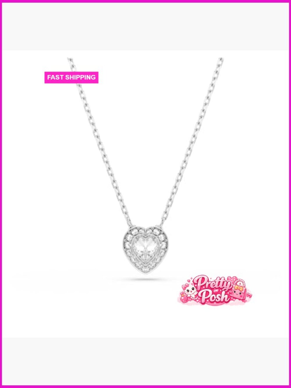 Swarovski Crystal & Pearl Jewelry Set - Necklace, Earrings & Bracelet - Rhodium - Picture 5 of 7